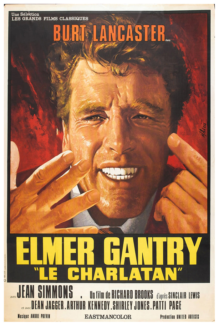 Elmer Gantry 1960 - Burt Lancaster - France - Classic Movie Poster