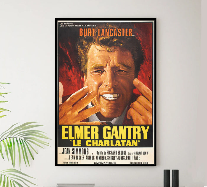 Elmer Gantry 1960 - Burt Lancaster - France - Classic Movie Poster
