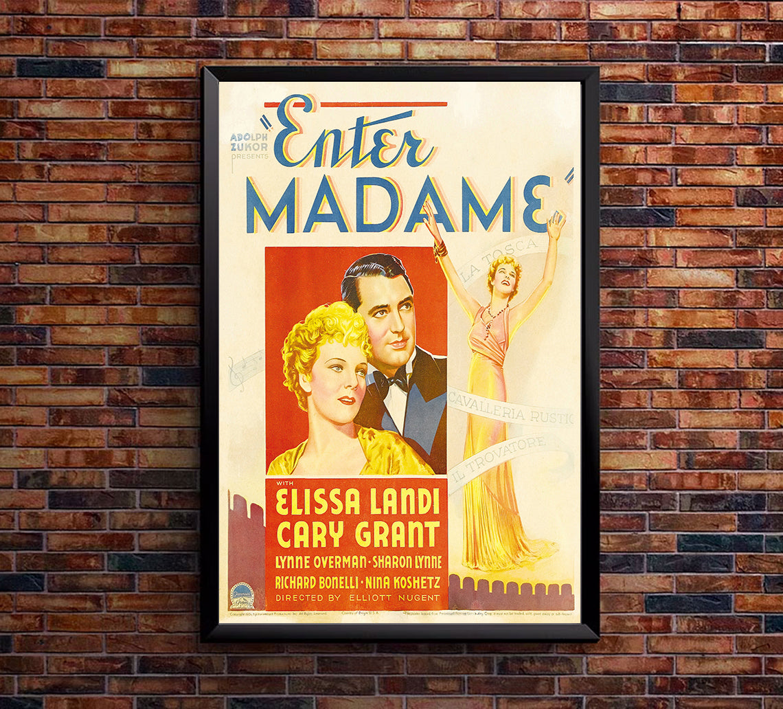 Enter Madame 1935 - Cary Grant - US - Classic Movie Poster