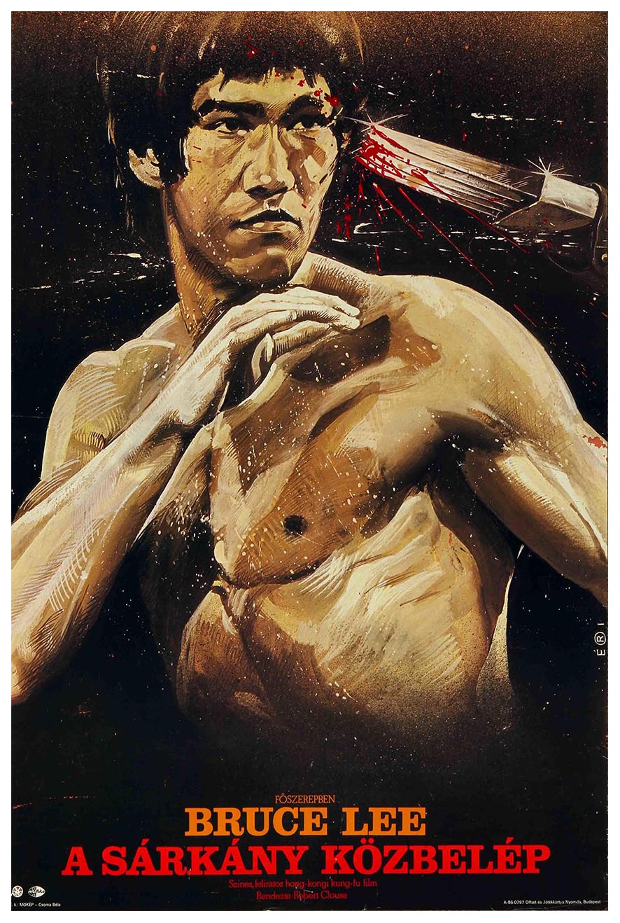 Enter The Dragon 1973 - Hungary - Vintage Classic Kung Fu Movie Poster