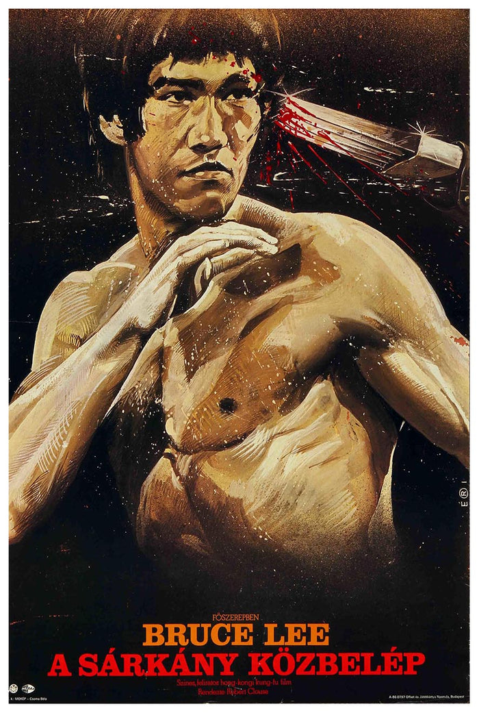 Enter The Dragon 1973 - Hungary - Vintage Classic Kung Fu Movie Poster