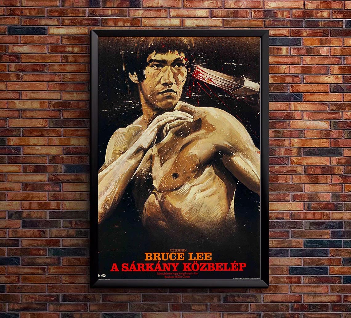 Enter The Dragon 1973 - Hungary - Vintage Classic Kung Fu Movie Poster