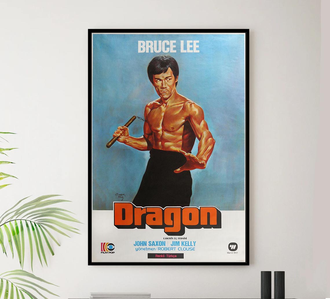 Enter The Dragon 1973 - Turkey - Vintage Classic Kung Fu Movie Poster