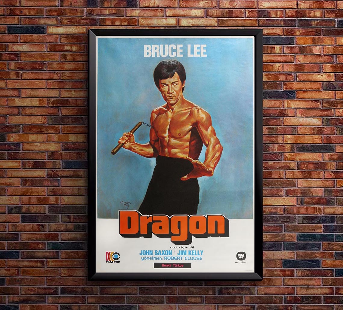 Enter The Dragon 1973 - Turkey - Vintage Classic Kung Fu Movie Poster