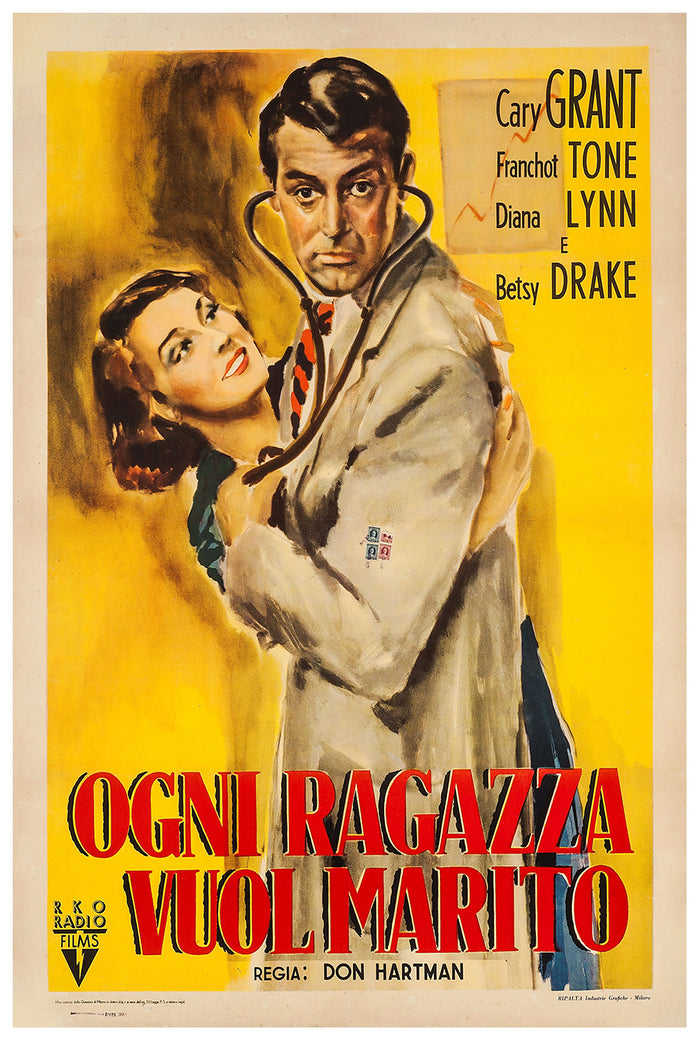 Every Girl Should Be Married 1948 - Cary Grant - Italy - Classic Movie Poster