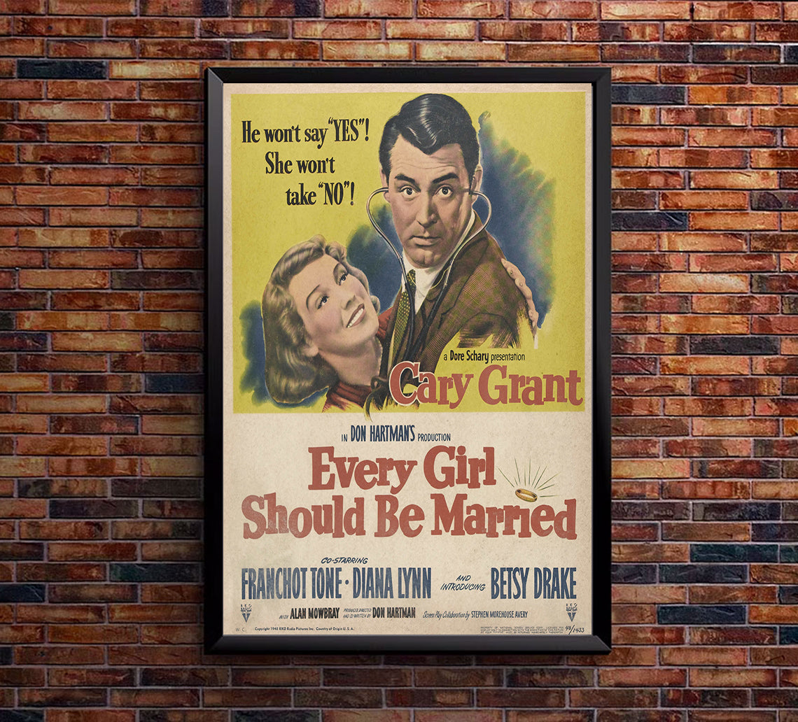 Every Girl Should Be Married 1948 - Cary Grant - US(2) - Classic Movie Poster
