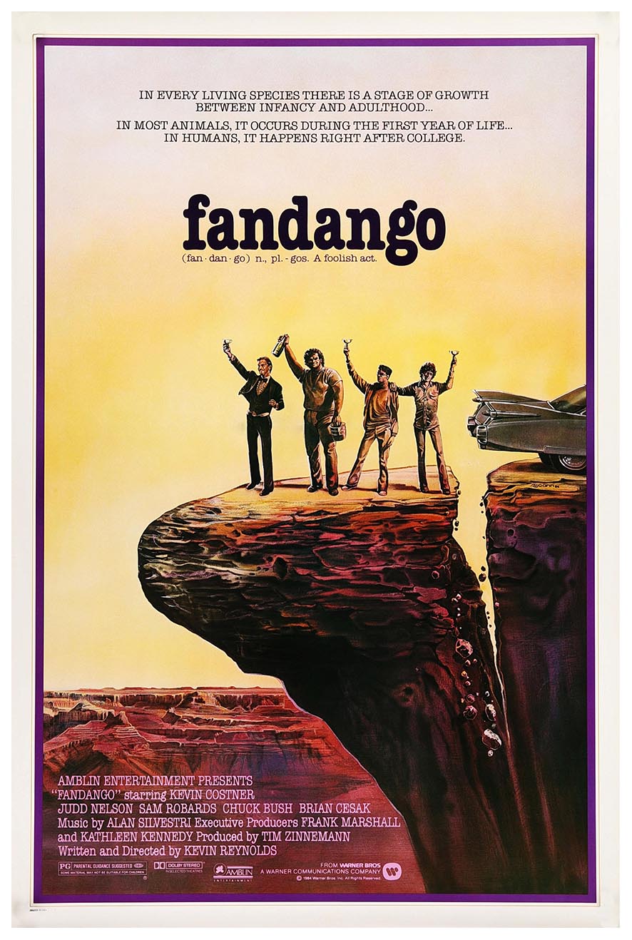 Fandango 1985 - Kevin Costner - Vintage Classic Movie Poster