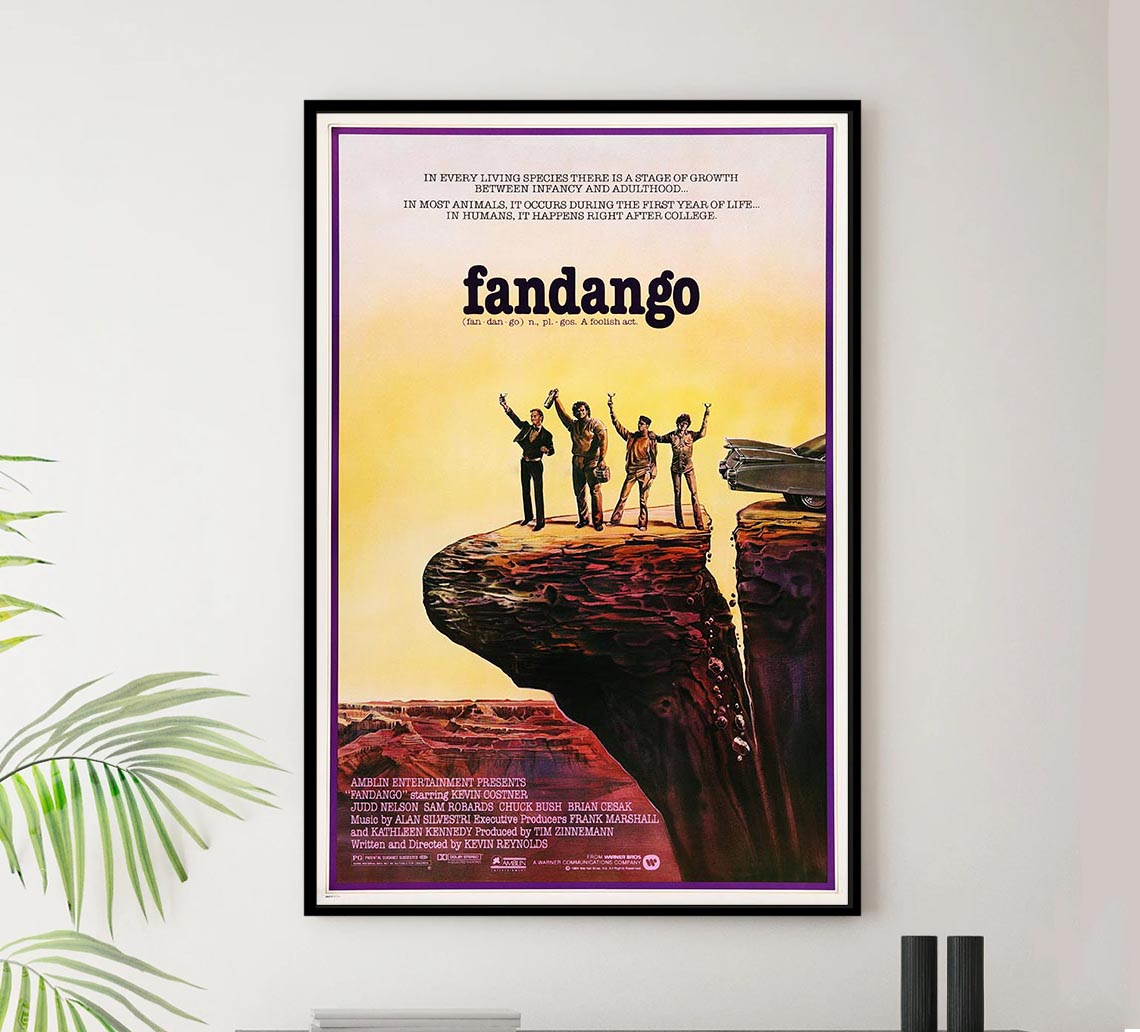Fandango 1985 - Kevin Costner - Vintage Classic Movie Poster