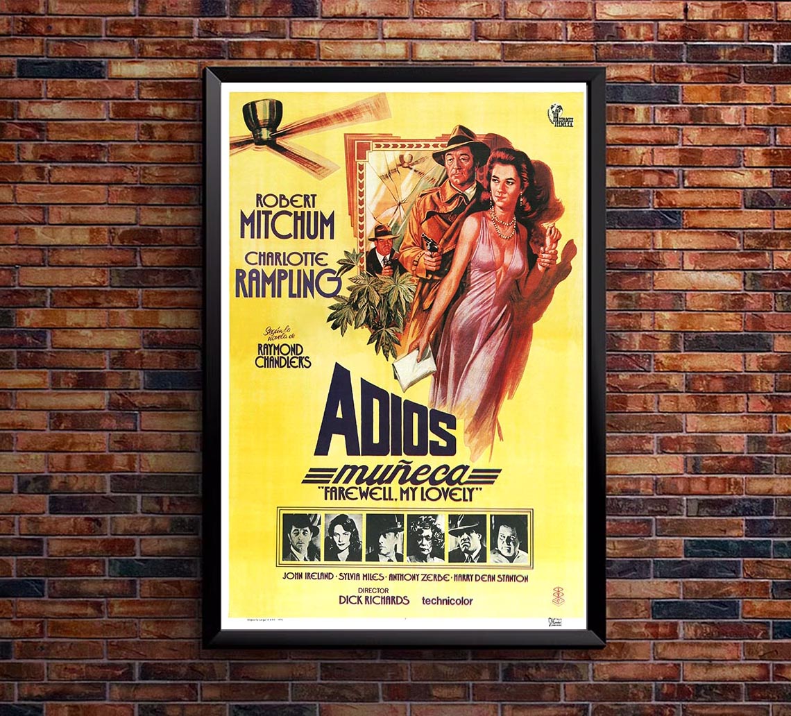 Farewell, My Lovely 1975 - Spain - Robert Mitchum - Vintage Classic Movie Poster