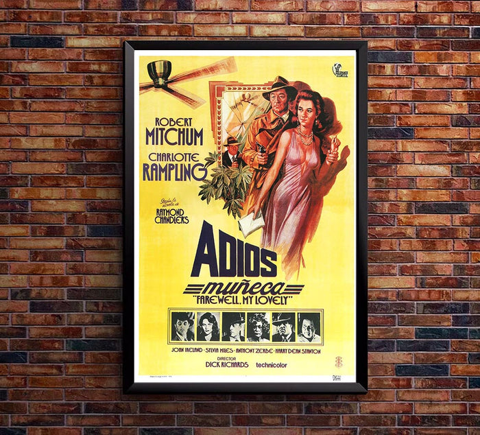 Farewell, My Lovely 1975 - Spain - Robert Mitchum - Vintage Classic Movie Poster