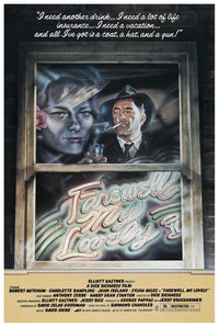 Farewell, My Lovely 1975 - Robert Mitchum - Vintage Classic Movie Poster