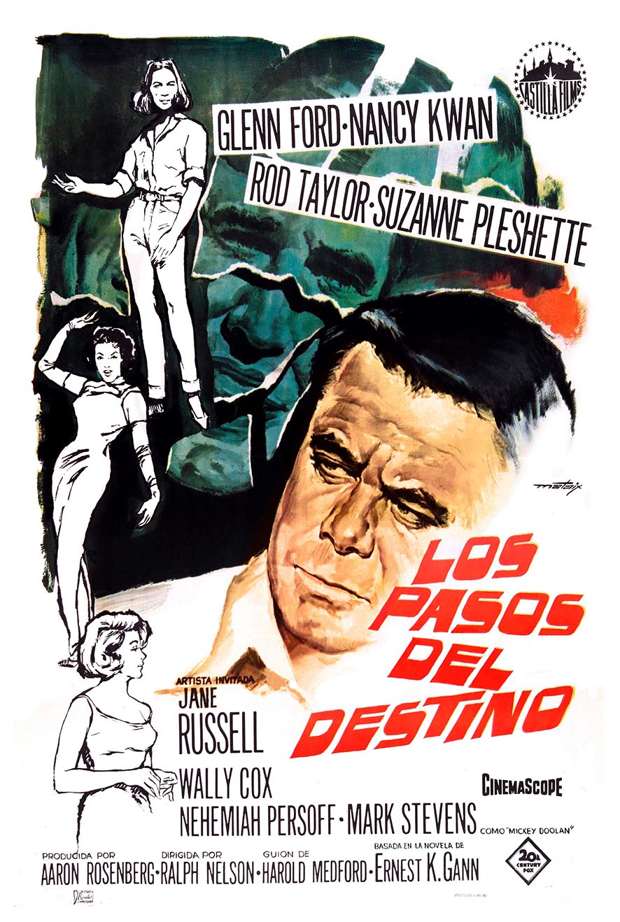 Fate Is the Hunter 1964 - Spanish - Vintage Classic Movie Poster