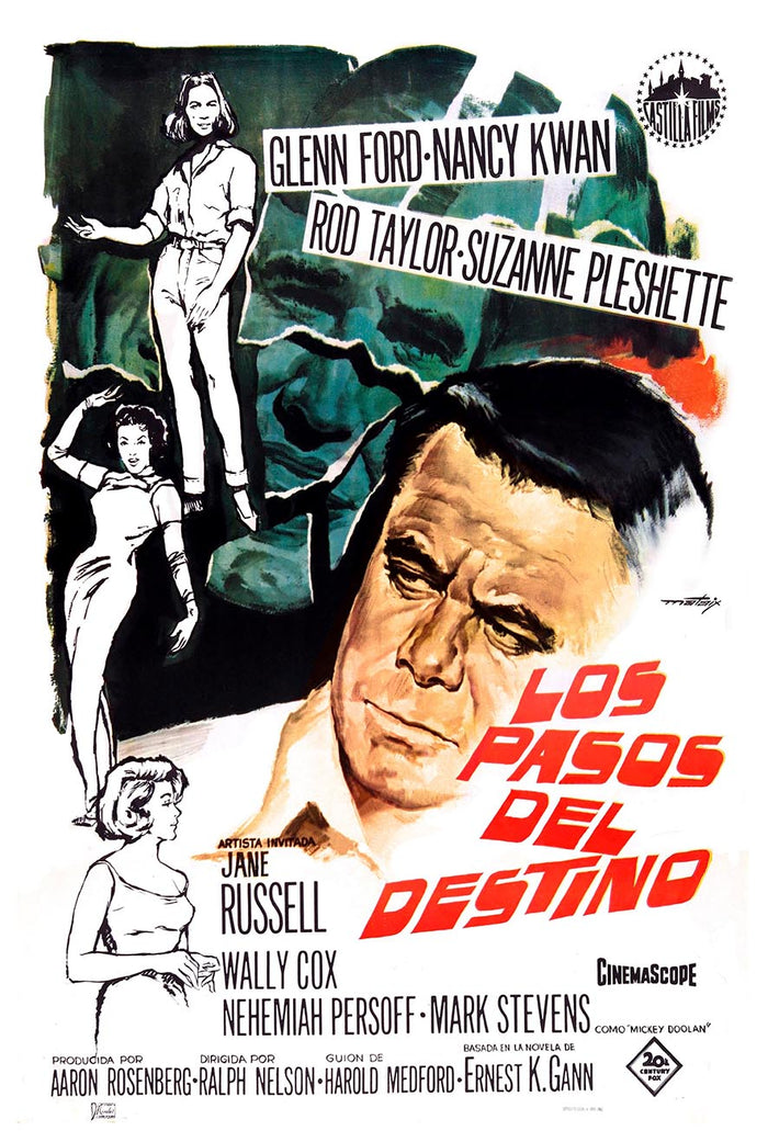 Fate Is the Hunter 1964 - Spanish - Vintage Classic Movie Poster