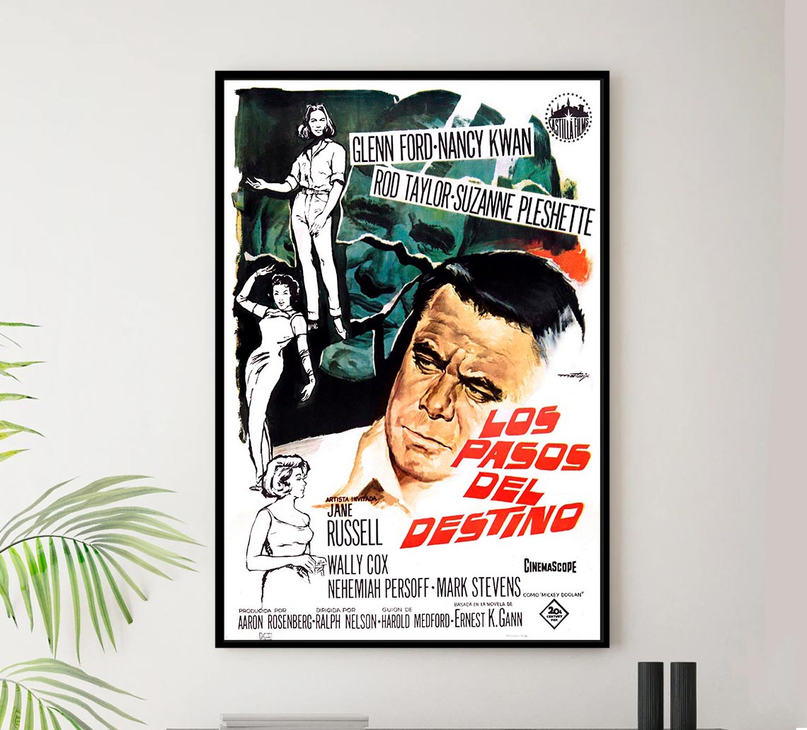 Fate Is the Hunter 1964 - Spanish - Vintage Classic Movie Poster
