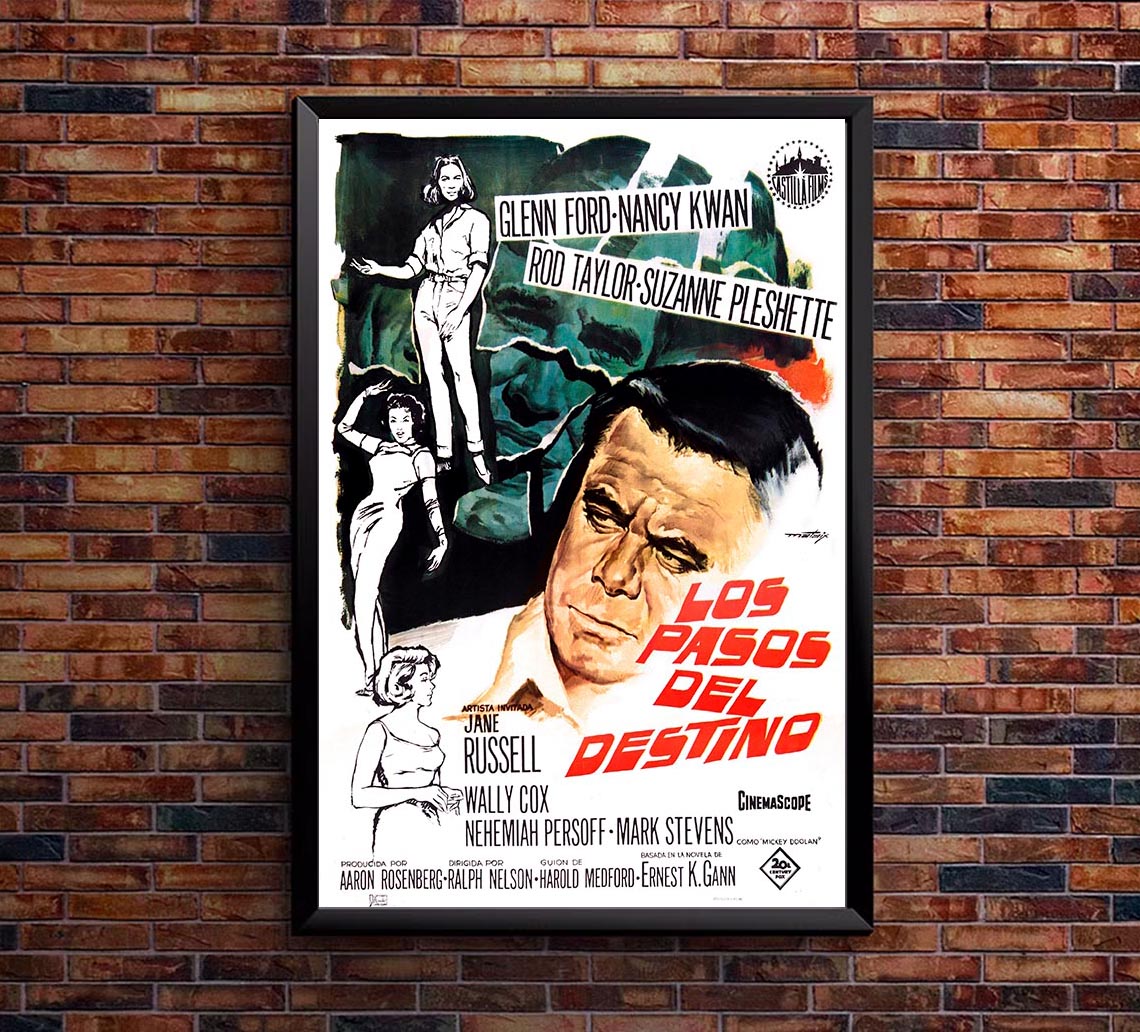 Fate Is the Hunter 1964 - Spanish - Vintage Classic Movie Poster