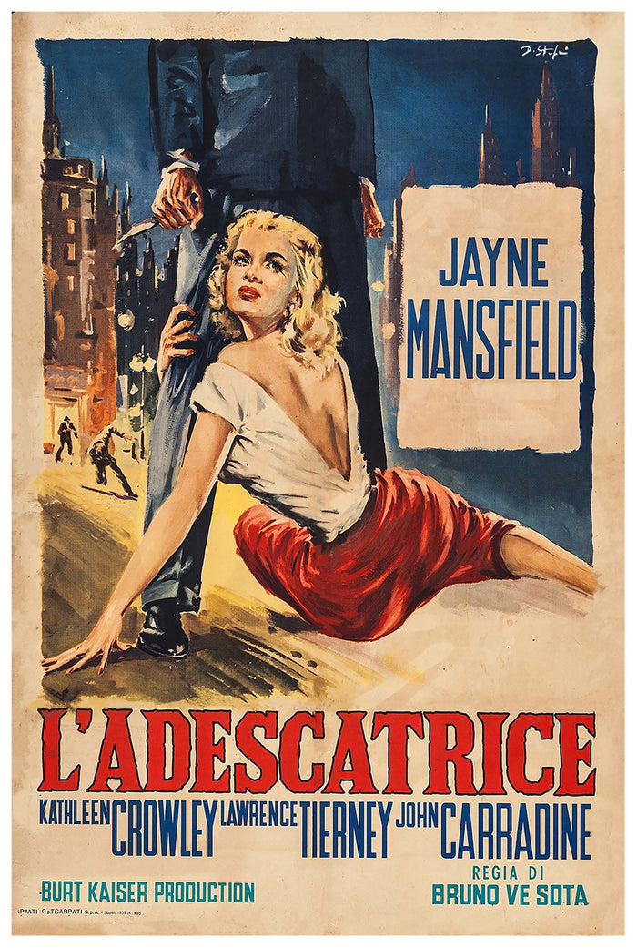 Female Jungle 1956 - Jayne Mansfield - Italy - Classic Movie Poster