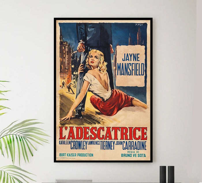 Female Jungle 1956 - Jayne Mansfield - Italy - Classic Movie Poster