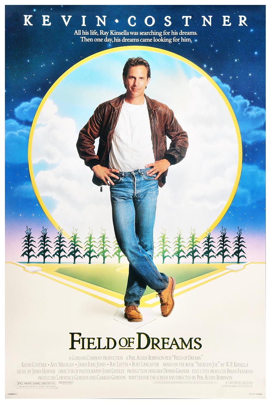 Field of Dreams 1989 - Kevin Costner - Vintage Classic Movie Poster