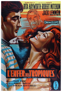 Fire Down Below 1957 - French - Robert Mitchum - Vintage Classic Movie Poster