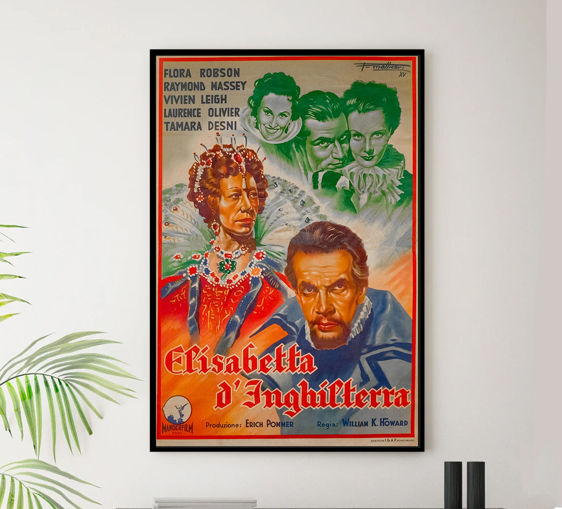 Fire Over England 1937 - Laurence Olivier - Italy - Classic Movie Poster