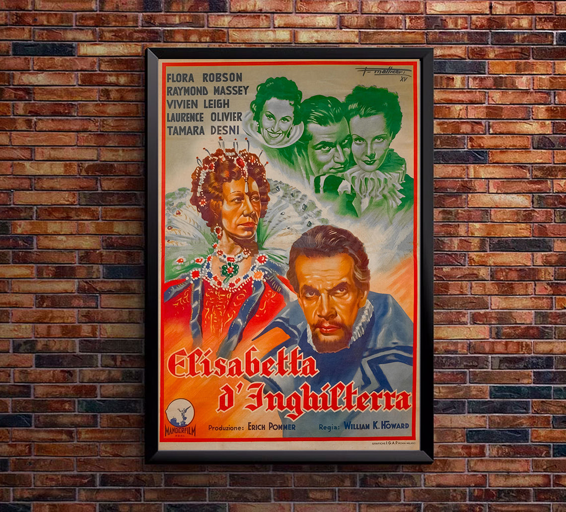 Fire Over England 1937 - Laurence Olivier - Italy - Classic Movie Poster