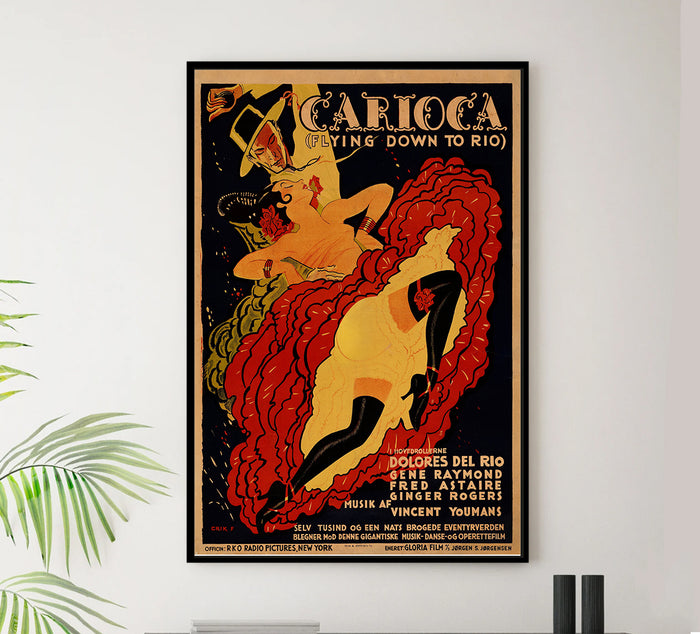 Flying Down to Rio 1933 - Denmark - Classic Movie Poster