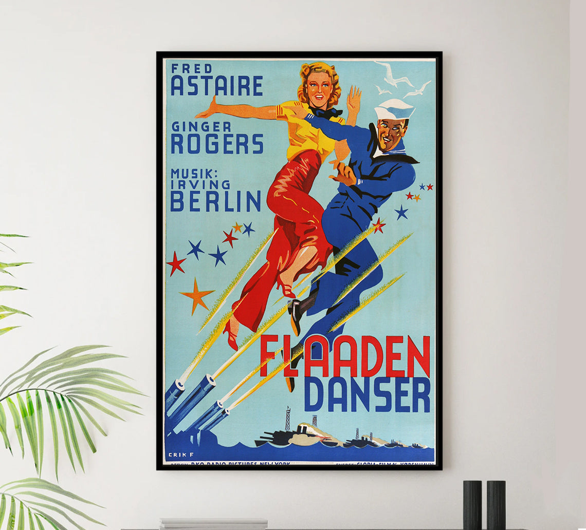 Follow the Fleet 1936 - Denmark - Classic Movie Poster