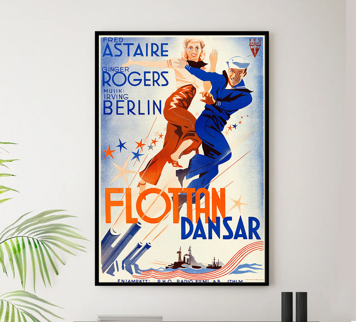 Follow the Fleet 1936 - Sweden (2) - Classic Movie Poster