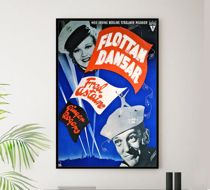 Follow the Fleet 1936 - Sweden - Classic Movie Poster