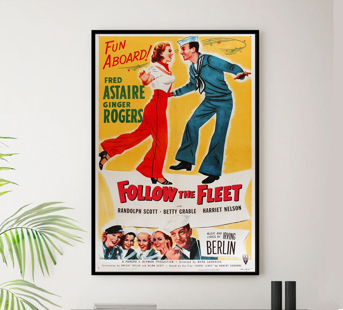 Follow the Fleet 1936 - US (3) - Classic Movie Poster