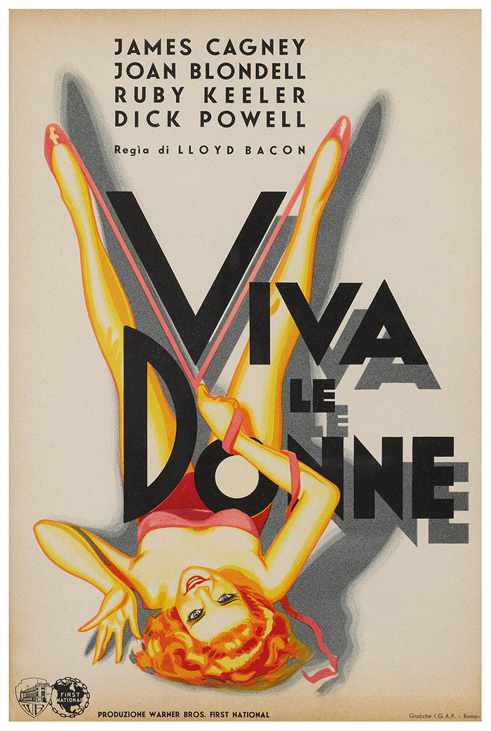 Footlight Parade 1933 - James Cagney - Italy - Classic Movie Poster
