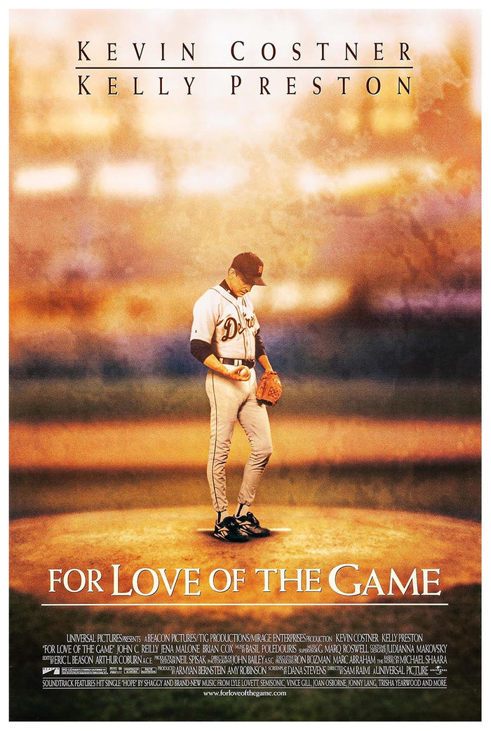 For Love of the Game 1999 - Kevin Costner - Vintage Classic Movie Poster