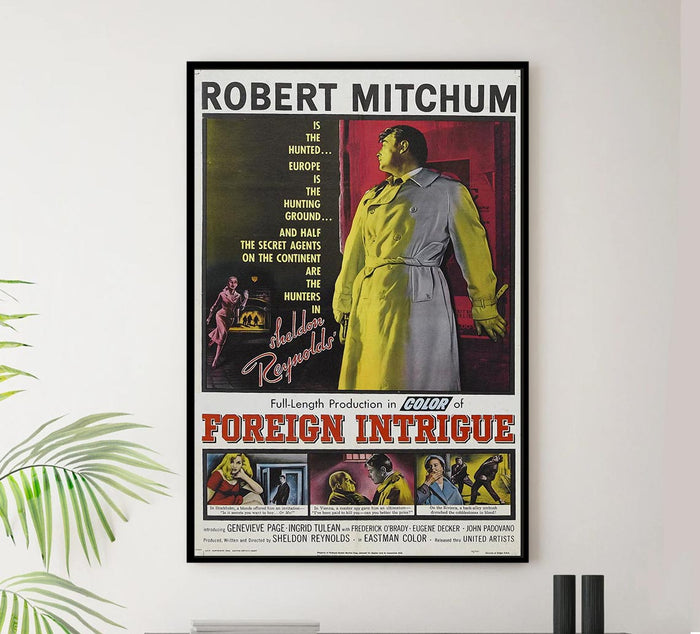Foreign Intrigue 1956 - Robert Mitchum - Vintage Classic Movie Poster