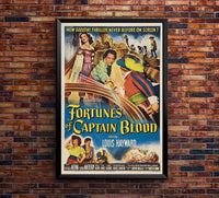 Fortunes of Captain Blood 1950 - Vintage Pirate Classic Movie Poster