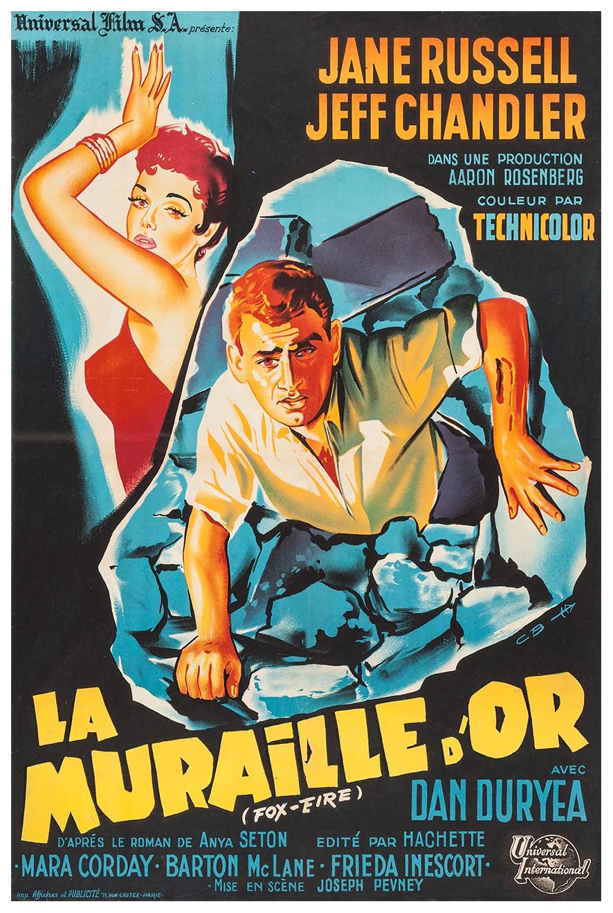 Foxfire 1955 - French - Vintage Classic Movie Poster