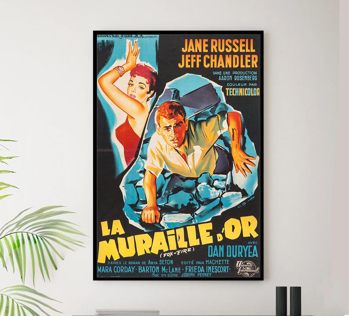 Foxfire 1955 - French - Vintage Classic Movie Poster