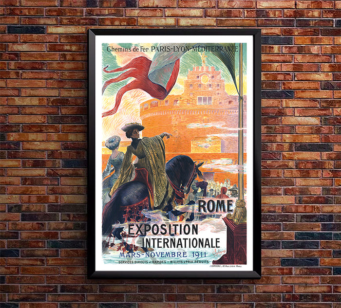 Italy_Rome - Exposition 1911 - Vintage Travel Poster