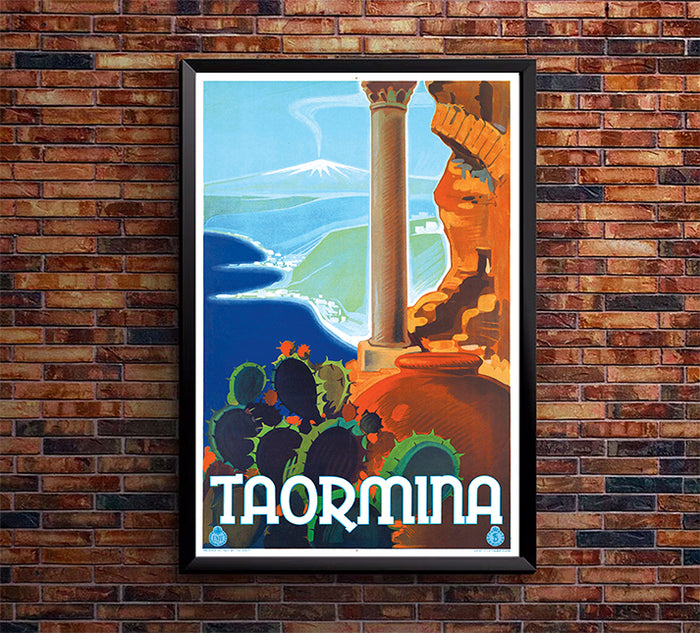 Italy - Taormina - Vintage Travel Poster