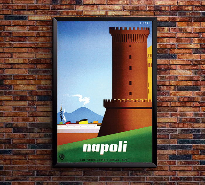 Italy - Napoli v2 - Vintage Travel Poster