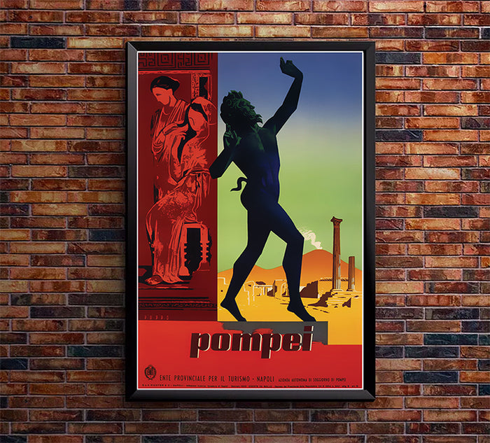 Italy - Pompei - Vintage Travel Poster