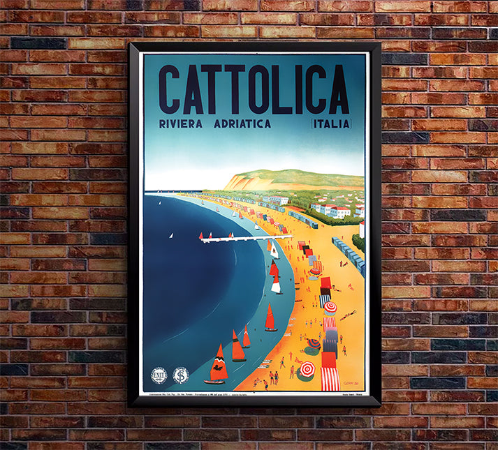 Italy - Cattolica V2 - Vintage Travel Poster