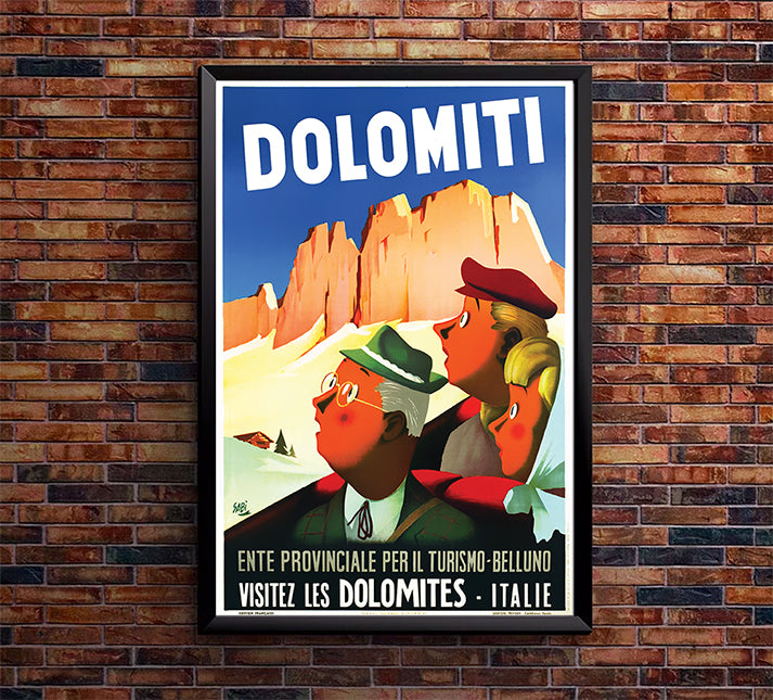 Italy - Dolomiti - Vintage Travel Poster