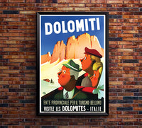 Italy - Dolomiti - Vintage Travel Poster