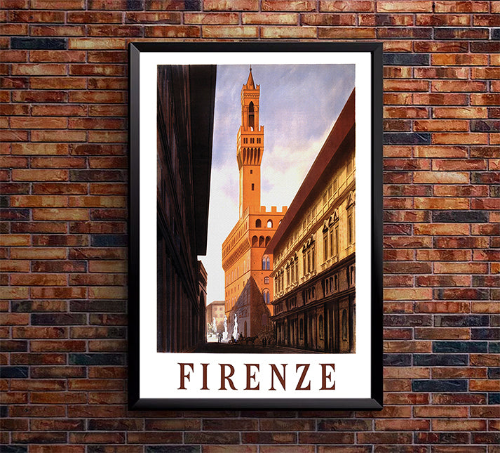 Italy - Firenze v2 - Vintage Travel Poster