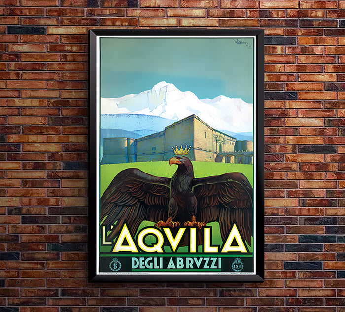 Italy - L'Aquila - Vintage Travel Poster