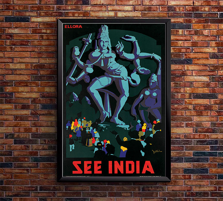 India - See India V2- Vintage Travel Poster