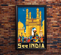 India - See India V3- Vintage Travel Poster