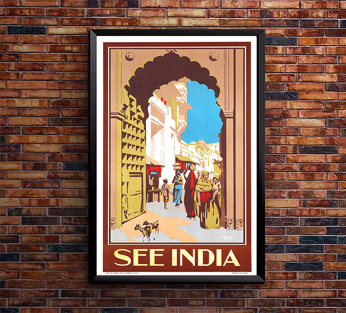 India - See India V5- Vintage Travel Poster