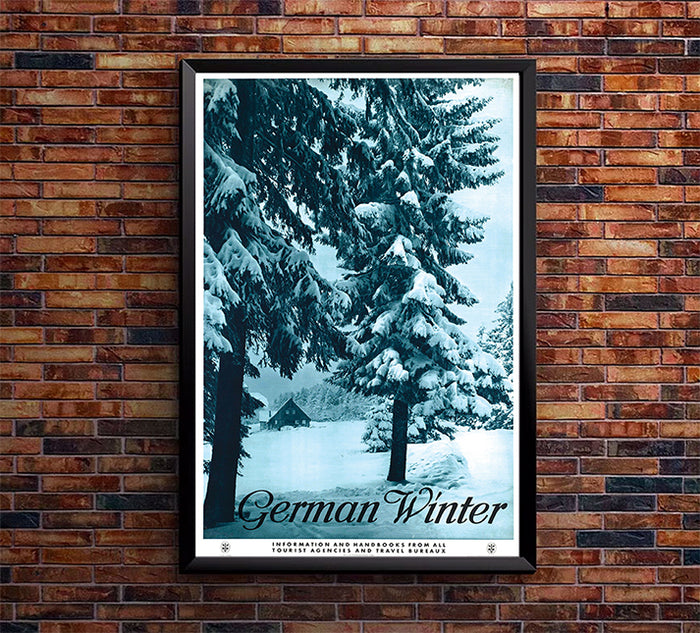 Germany - German Winter - Vintage Travel Poster