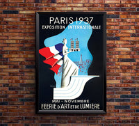 France - Paris Exposition 1937 V4 - Vintage Travel Poster